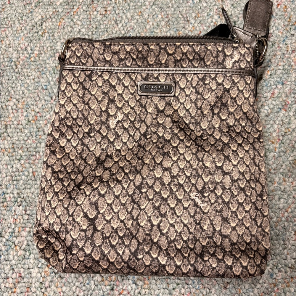 Coach Snake Print Crossbody Bag